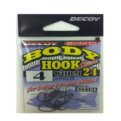 KATSUICHI DECOY worm 24 body hook Slim # 4