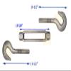 5/8 x 12" Turnbuckle Hook Hook Galvanized Steel 2250 LBS Marine Boat Shade Sail view 3