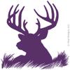 Deer Head Silhouette Buck Hunting Vinyl Wall Decal Sticker Art, Home Decor, Mural view 1