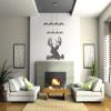 Deer Head Silhouette Buck Hunting Vinyl Wall Decal Sticker Art, Home Decor, Mural view 4