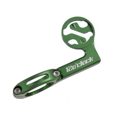 12o'clock Garmin Holder, Green, Slide Adjustable Stay, Diameter 1.2 inches (31.8 mm)