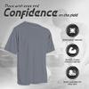 Vizari Youth Athletic Crewneck T-Shirt  Quick-Dry Tees for Gym, Running, Soccer, Basketball, & All Sports (Pack of 1, 3 & 5) Graphite view 4