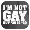 Gay Pride Gifts for Men I'm Not Gay But 20 is 20 Tank Top Shirt Large Charcoal view 2