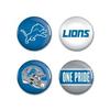 NFL Detroit Lions Round Button (4 Pack), 1 1/4" view 1