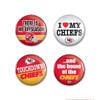 NFL Kansas City Chiefs Round Button (4 Pack), 1 1/4" view 1