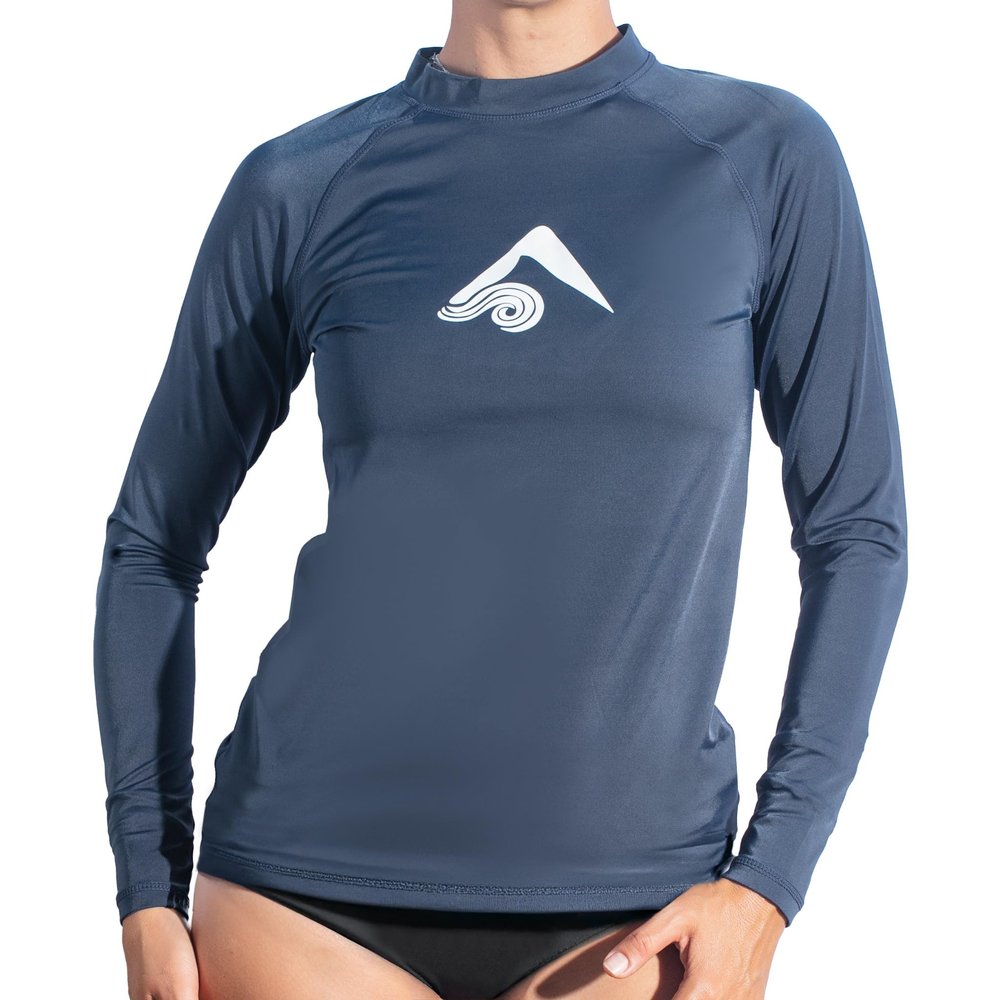 Kanu Surf Women's Keri Long-Sleeve UPF 50+ Rashguard, Slate Grey, Medium