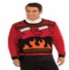 Forum Novelties Adult Ugly Christmas Eve Sweater, Multi, Medium view 1