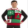 Forum Novelties Adult Jolly Holiday Ugly Christmas Sweater, Medium view 1