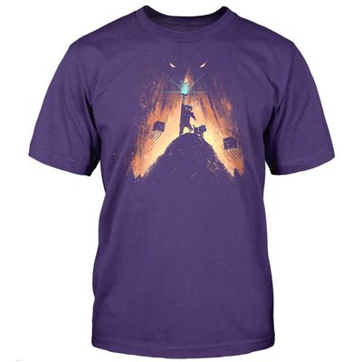 Jinx Men's Steve The Miner Mens Premium T-Shirt,Purple,Small