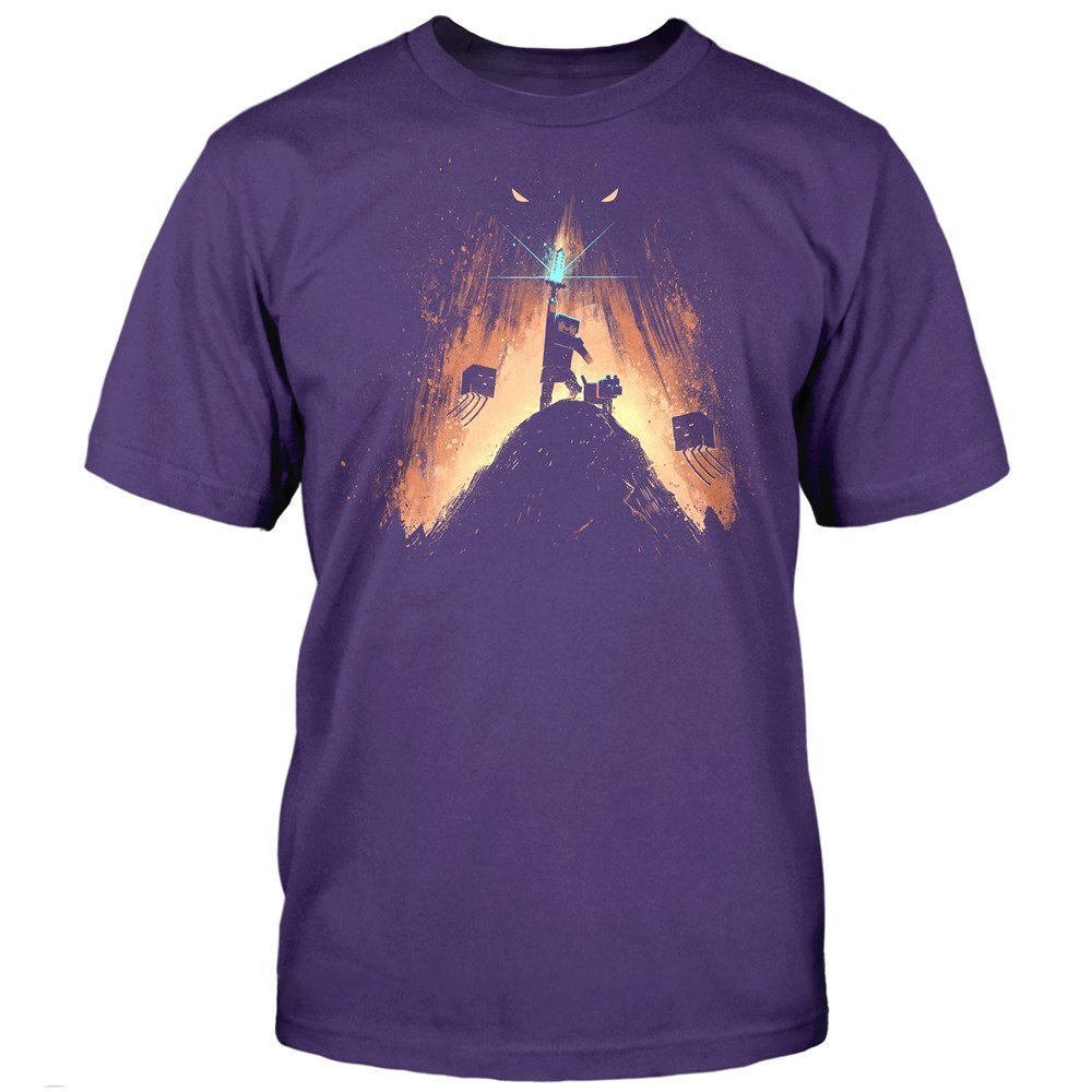 Jinx Men's Steve The Miner Mens Premium T-Shirt,Purple,Small
