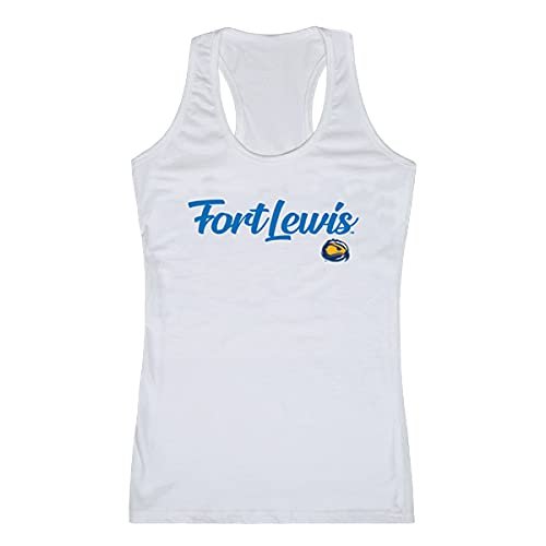 Fort Lewis College Skyhawks Wowomens Script Tank Top - White, X-Large