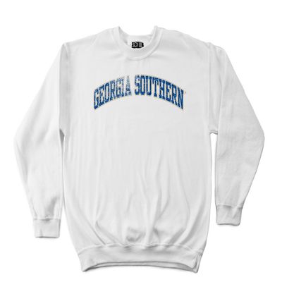 Georgia Southern Eagles 50/50 Blended 8-Ounce Vintage Arch Crewneck Sweatshirt, Small, White