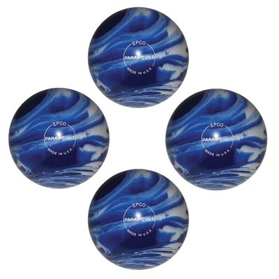 BuyBocceBalls - EPCO Candlepin Bowling Balls - Marbleized - Blue & White (4 1/2 inch- 2lbs. 6oz.) - 4 Balls - Made in USA