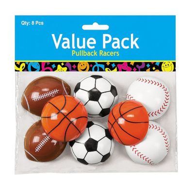 Plastic Pullback Sports Balls