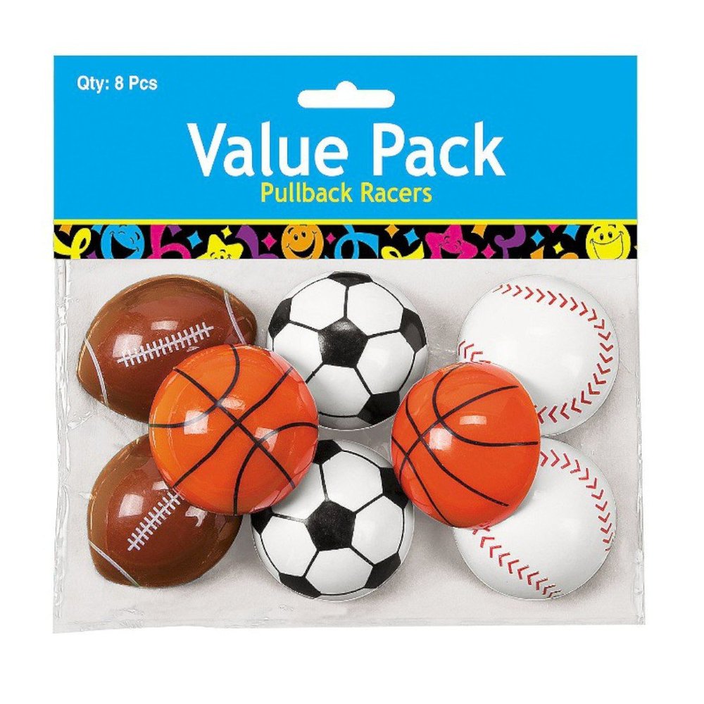 Plastic Pullback Sports Balls