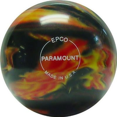 BuyBocceBalls - EPCO Candlepin Bowling Balls - Marbleized - Black, Red & Yellow (4 1/2 inch- 2lbs. 5oz.) - Single - Made in USA