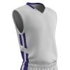 Champro Muscle Dri Gear Polyester Basketball Jersey, Youth Large, White, Purple view 1
