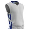 Champro Unisex-Youth Varies Muscle Basketball Jersey, White, Royal, Youth Large view 1