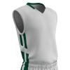 Champro Unisex-Youth Muscle Basketball Jersey, White, Forest Green, Youth Large view 1