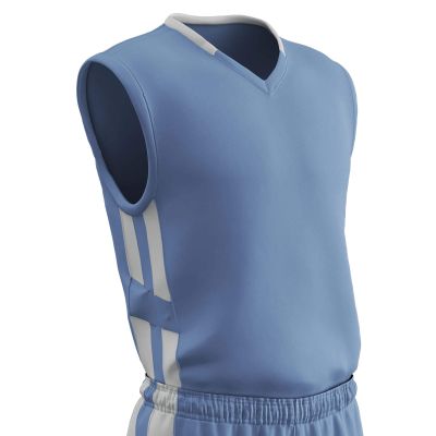 Champro Unisex-Youth Varies Muscle Basketball Jersey, Light Blue, White, Youth Medium