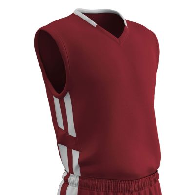 Champro Men's Standard Muscle Basketball Jersey, Cardinal, White, Adult 3X-Large