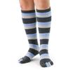 Foot Traffic, Denim Stripe Toe Socks, Women's, Shoe Size 4-10, One Pair. view 1