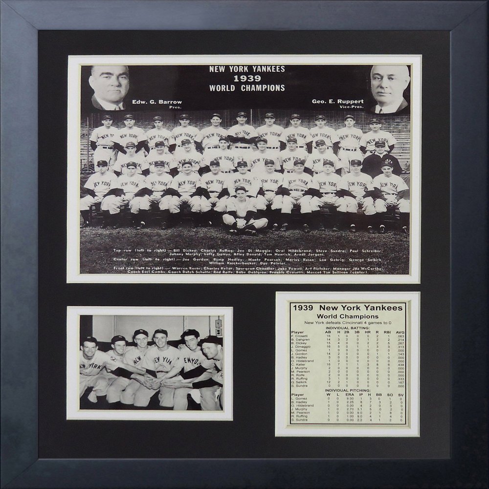Legends Never Die 1939 New York Yankees Framed Photo Collage, 11x14-Inch, (11078U)