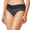 Olga Warner's Women's No Pinching No Problems Dig-Free Comfort Waist with Lace Microfiber Hipster 5609J, Black White Dot, Small view 1
