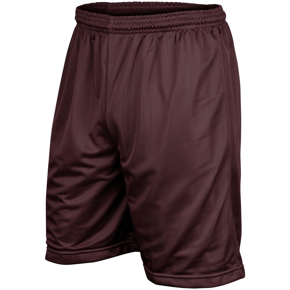 Champro Boss 9" Inseam Polyester Short, Adult X-Large, Maroon
