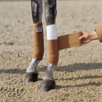 AERBORN Bettergrip 4" Wide Elasticated Tail Bandage With Tie Ends, Colour: Navy