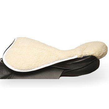 Reversible Fleece Seat Saver for Saddle in White/Cream, Size: Medium