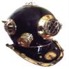Diver Helmet: Classic Black Steel & Brass Full Size 18" Ultra Heavy Us Navy view 3