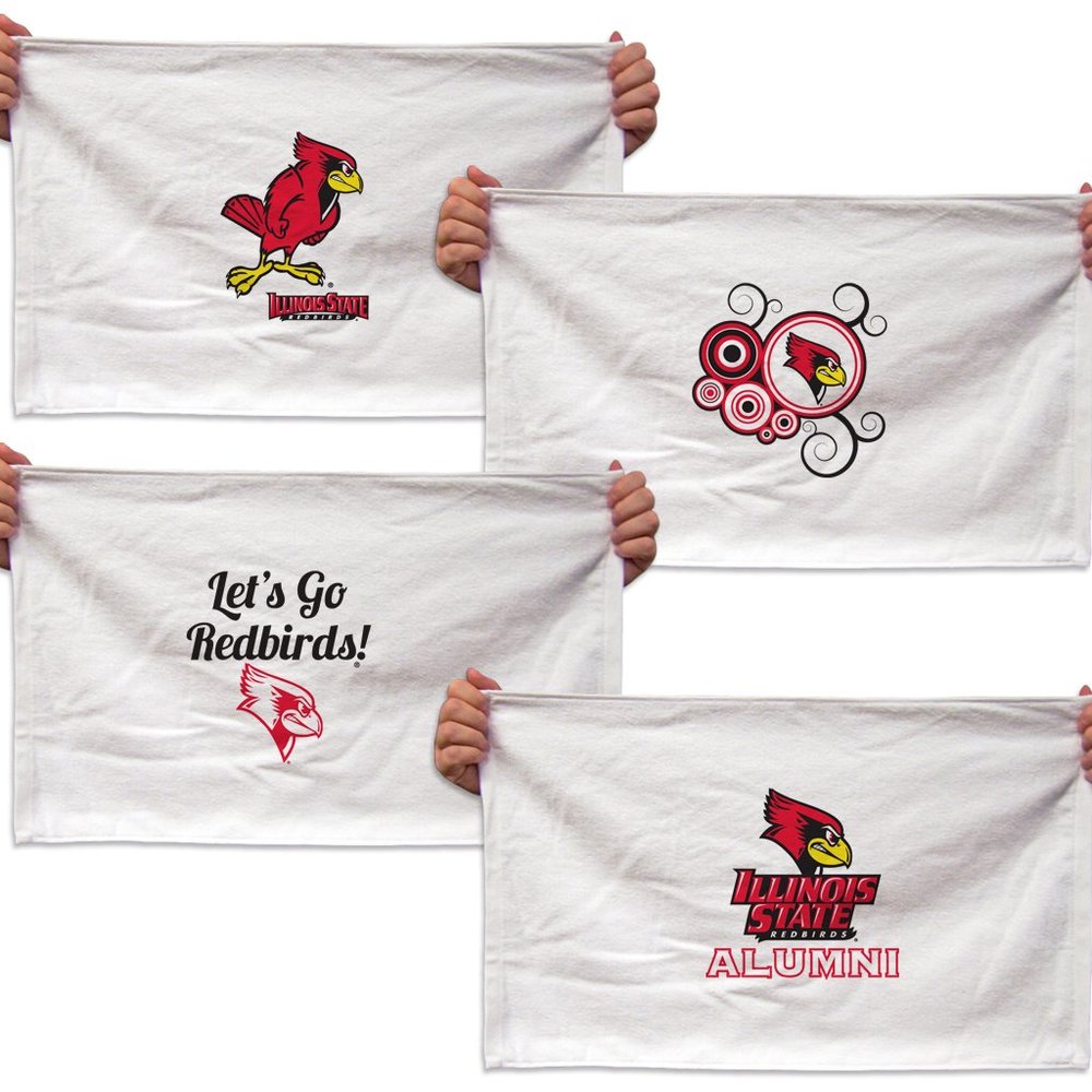 VictoryStore Towels - Illinois State University Rally Towel, Set of 4 Designs