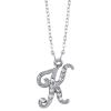 1928 Jewelry European Crystal Initial K Pendant Necklace For Women, 16" view 1
