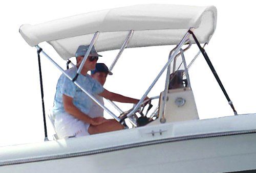Survivor Marine Products Bimini Top (Fabric Only), White, 4-Feet Length x 36-Inch Height x 60-66-Inch Width