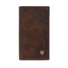 ARIAT Mens Oil Tan Performance Work Rodeo Wallet with Dark Copper Leather, Brand Concho, ID and Card Slots view 2