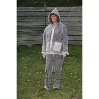 Boulder Creek Campmaster Clear Vinyl Three Piece Rain Suit Small