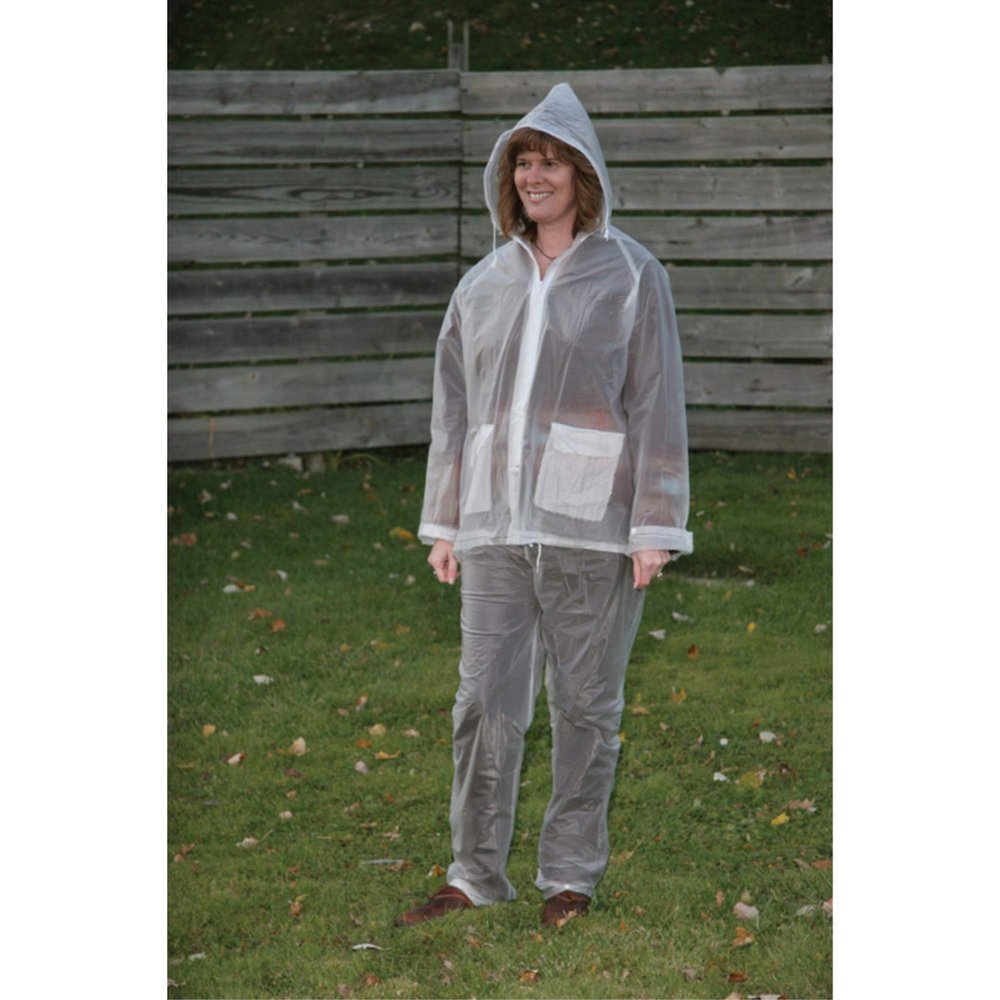 Boulder Creek Campmaster Clear Vinyl Three Piece Rain Suit Small