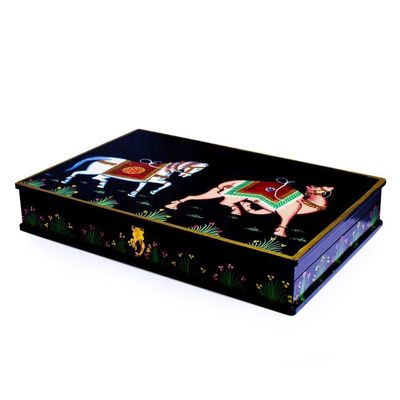 BestPysanky Oriental Horse and Camel Wooden Jewelry Box