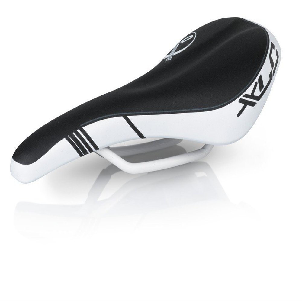XLC Unisex's SA-S07 MTB/ATB Sport Saddle, Black/White, One Size