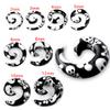 1 Piece of 10mm Fancy Skull UV Acrylic Spiral Tapers - Expander - Stretching - Gauge Ear Plug Body Piercing Jewelry view 3