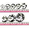 1 Piece of 10mm Fancy Skull UV Acrylic Spiral Tapers - Expander - Stretching - Gauge Ear Plug Body Piercing Jewelry view 4