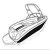 Survivor Marine Products Boat Cover for Euro Style V-Hull Bow Rider Boat equipped with Ski Tower, Cranberry, 23-Feet 5-Inch - 24-Feet 4-Inch Length Overall x 102-Inch Beam Width view 2