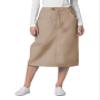 Adar Uniforms, Universal Scrub Skirts for Women - Mid-Calf Drawstring Scrub Skirt - 707 - Khaki - 8 view 1