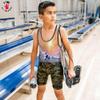 4 Time All American Sublimated Wrestling Singlet  Stitched & Durable Mens Singlet  Singlet for Wrestling, MMA & Powerlifting Wrestling Singlet Youth Boys (One Shot, XXXS/YM 41-50 lbs.) view 3