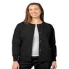 Adar Uniforms, Universal Scrubs for Women - Round Neck Warm-Up Scrub Jacket - 602 - Black - 2X view 1