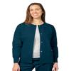 Adar Uniforms, Universal Scrubs for Women - Round Neck Warm-Up Scrub Jacket - 602 - Caribbean Blue - XS view 1