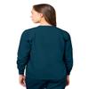 Adar Uniforms, Universal Scrubs for Women - Round Neck Warm-Up Scrub Jacket - 602 - Caribbean Blue - XS view 2