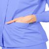 Adar Universal Scrubs for Women - Round Neck Warm-Up Scrub Jacket - 602 - Ceil Blue - 3X view 4