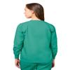 Adar Uniforms Women's Universal Round Neck Warm-Up Scrub Jacket - 602 - Surgical Green - 3X view 2